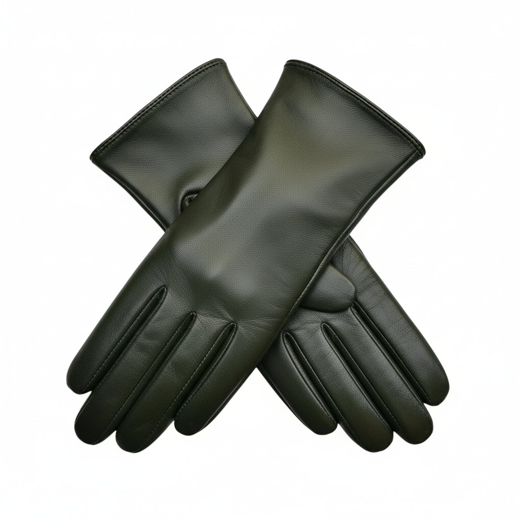 New Womens Super Soft Premium Real Leather Classic Gloves Fully Lined One Piece