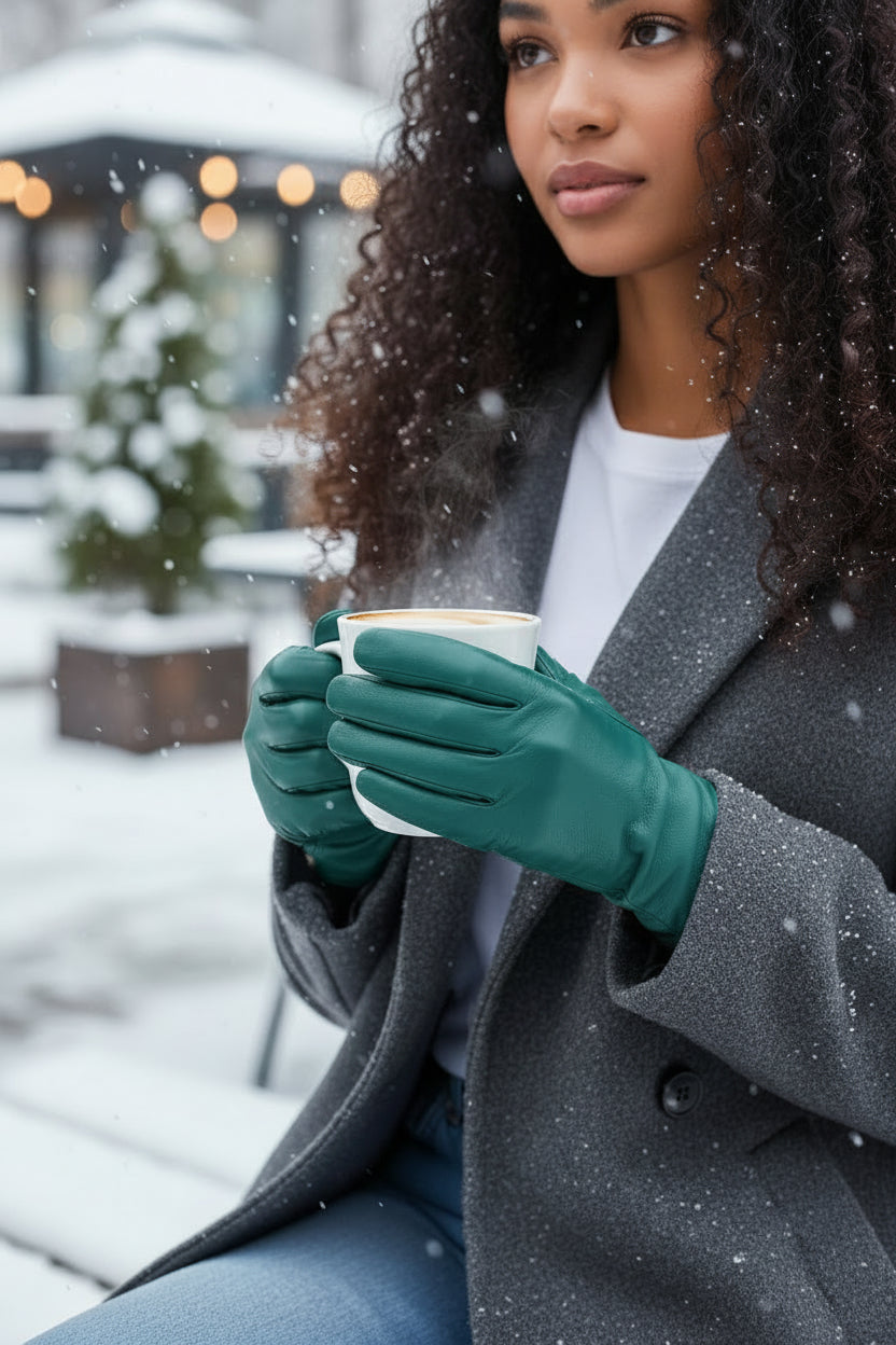 Womens Ladies New Premium Genuine Super Soft Classic Leather Gloves Fully Lined Winter Warm Gift Boxed