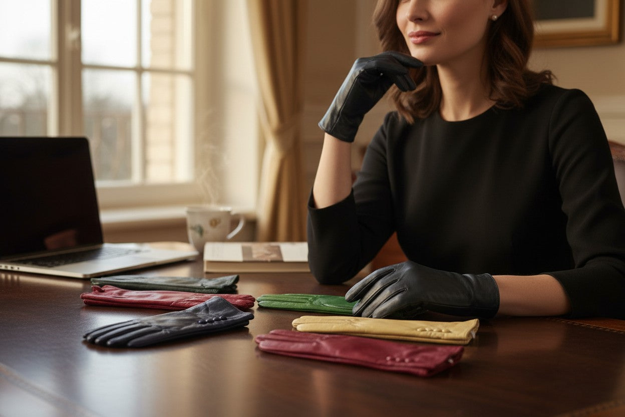 Womens Premium Quality Genuine Super Soft Real Leather Gloves Different Colours